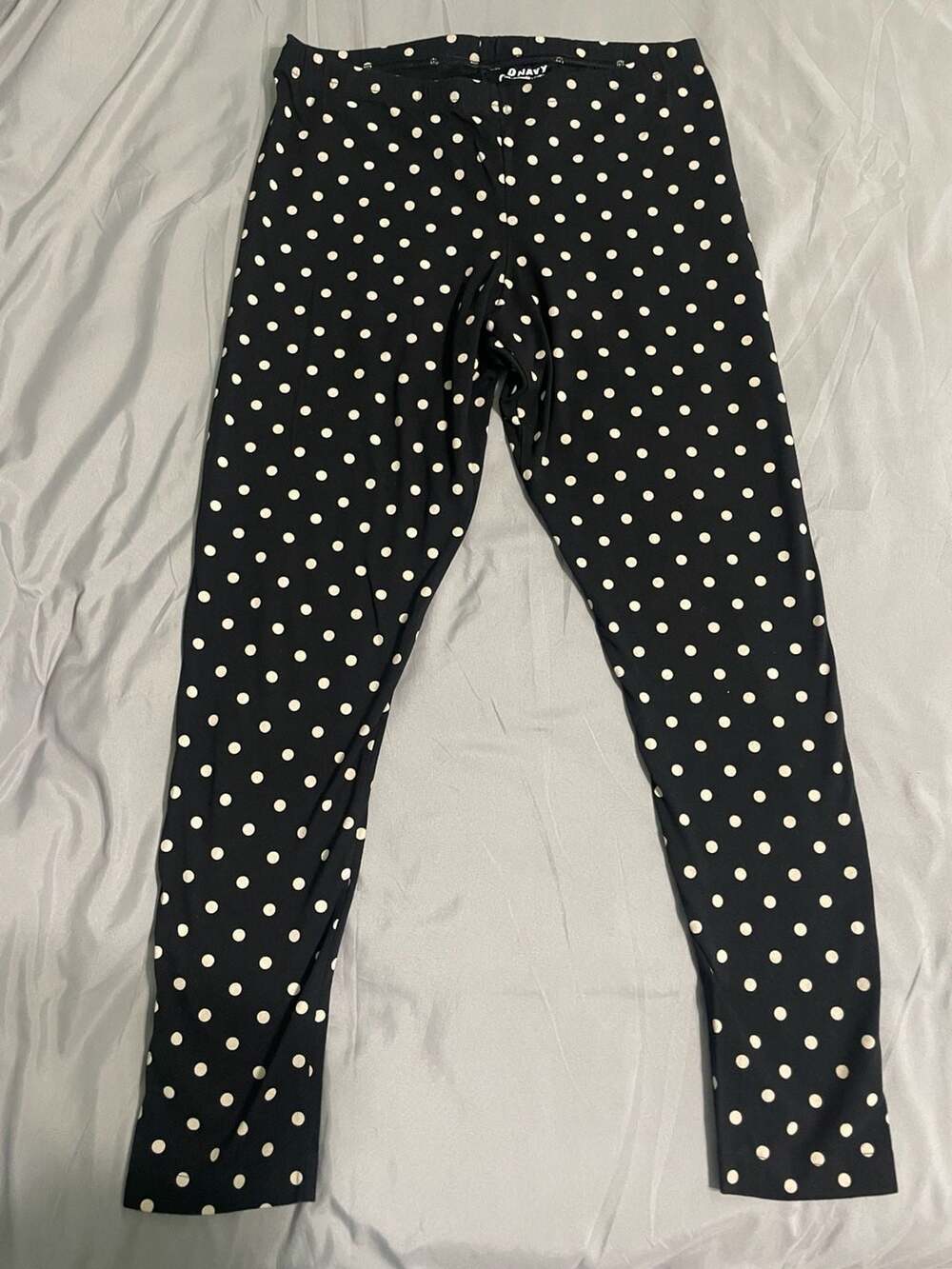Old Navy Black and White Polka Dot Stretch Leggings